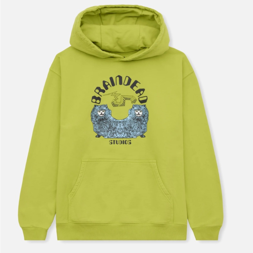 Brain Dead Lime Green Hoodie XS
